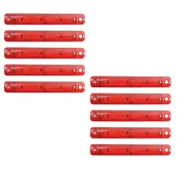 Габарит LED прямокутний 100х15 мм 12/24V 9 діодів Червоний 10 шт. (EMR 53К)