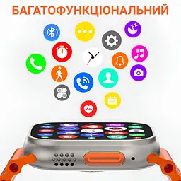 Смарт-годинник SmartX8 Ultra з функцією дзвінка, помаранчевий Smart X SWS8UO - мініатюра 6
