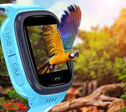 Годинник телефон для дітей Lemfo Y94 з GPS трекером, сім картою, відеодзвінком, прослуховуванням, камерою, геолокацією та кнопкою SOS Блакитний - мініатюра 10