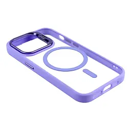 Чохол із підставкою MagSafe TPU PC Metal Stand Case Apple iPhone 15 Pro Purple - мініатюра 3