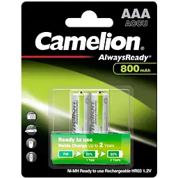 Акумулятор Camelion AА 800mAh Ni-MH Always Ready HR6 BP2 (NH-AA800ARBP2)