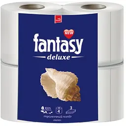 Туалетная бумага Fantasy Deluxe Океан 4 рулона