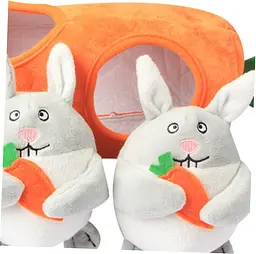 М'яка іграшка для собак Carrot+Rabbit Hide and Seek Plush Dog Toy з пищалкою - мініатюра 3