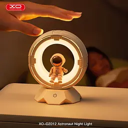 Портативна LED лампа-нічник Космонавт XO OZ12 1200 mAh 5Вт Сенсорне керування 3 режими Білий - мініатюра 9