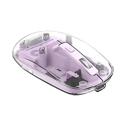 Мишка XO M12 Wireless Transparent/Pink (M12 Purple) - мініатюра 1