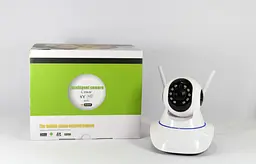 Бездротова поворотна IP камера відеоспостереження WiFi microSD внутрішня UKC 6030B білий - мініатюра 4