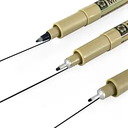 Набір лінерів Pigma Micron 2 шт (0.5/0.8) +1 ручка Micron PN в подарунок Чорний Sakura - мініатюра 4