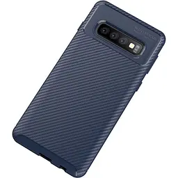 Чохол-накладка Toto TPU Carbon Fiber 1.5 mm Case Samsung Galaxy S10 Dark Blue - мініатюра 2