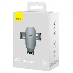 Автоутримувач Metal Age 2 Gravity Car Mount (Air Outlet Version) (SUJS00001) Dark Grey Baseus teh0029296 - мініатюра 6
