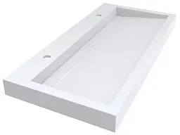 Умивальник Miraggio AGNESS 1000 (0000149) Miramarble, Глянцевий, Накладний/Врізний, Білий