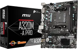Материнська плата MSI A320M-A PRO Socket AM4 (A320M-A PRO) Б/В - мініатюра 1