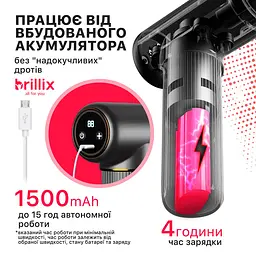 Портативний ручний масажер для тіла масажний пістолет Brillix - мініатюра 5