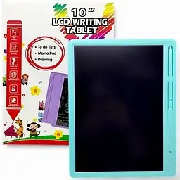 Дитячий графічний планшет для малювання 10 дюймів Writing Tablet електронна рисовалка пластик MIC Блакитний