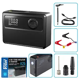Компресор Vitol K-25, 4-в-1, 6000 mAh (K-25) - мініатюра 2
