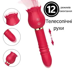 Вібратор I’MCUM Secret Rose Червоний (IM-KXY262) - мініатюра 2