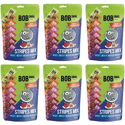 Натуральні цукерки Bob Snail Stripes Mix 588 г (6 шт. по 98 г)