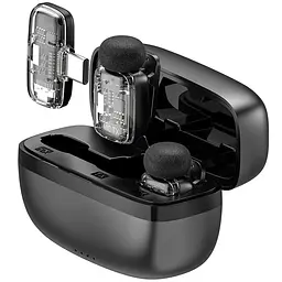 Петличний бездротовий мікрофон WM008 Dual-mic ANC Type-C Black Wiwu teh0029569 - мініатюра 3