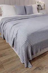 Плед 120х200 см COTTON сірий (039529) - мініатюра 4