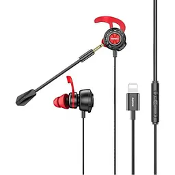 Дротові ігрові вакуумні навушники Remax Lightning Gaming Headphone RM-750, 1.2m, black