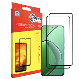 Скло захисне Dengos Realme 12 4G Black 2 pcs (DG-TG2P-89)