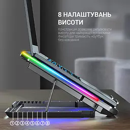 Охолоджувальна підставка для ноутбука GamePro Black (CP670) - мініатюра 10