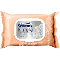 Влажные салфетки для интимной гигиены Ultra Compact Intimate с клапаном, 25 шт.