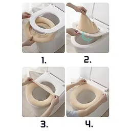 Чохол для сидіння унітазу MBM HOME бежевий (BA-28 BEIGE) - мініатюра 2