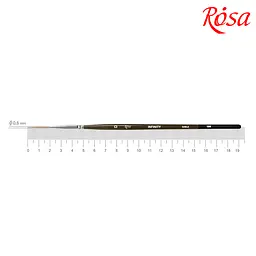 Пензель Rosa соболь круглий лайнер INFINITY 128 №0 коротка ручка  - мініатюра 2