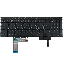 Клавіатура для ноутбука LENOVO (LOQ 15IAX9 series), ukr, onyx чорний, без фрейма, підсвітка клавіш (RGB)