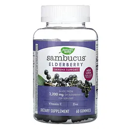 Екстракт Бузини для Зміцнення Імунітету з Цинком та Вітамін C Sambucus Immune Support - 60 жувальних цукерок