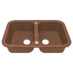 Кухонна мийка Adamant Twins 765x470x190 terra-cotta 306223, Коричневий - мініатюра 2