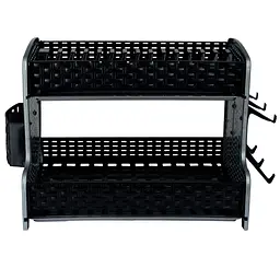 Сушка для посуду Violet House Роттанг, 28х40х33 см, чорний (0731 Роттанг BLACK сушка д/посуд) - мініатюра 4