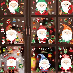 Набір новорічних наклейок на вікно Happy New Year 7 14576 20×30 см 9 аркушів - мініатюра 4