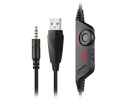 Ігрові навушники Real-El GDX-7650 Black/Red з мікрофоном - мініатюра 4