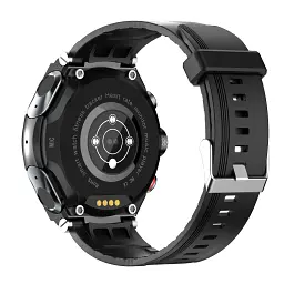 Смарт-годинник Lemfo T92 з навушниками силіконовий ремінець black black (16342) - мініатюра 2