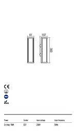 Бра вуличне VITRA AP E27 2X15W IP54 BK (5.1.1) Redo 9105 - мініатюра 3