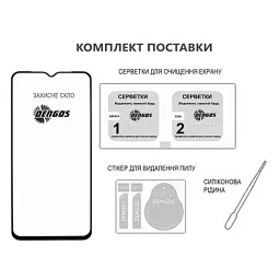 Скло захисне Dengos Full Glue OPPO A6x 4G / A6k 4G / A6 4G Black (TGFG-438) - мініатюра 5