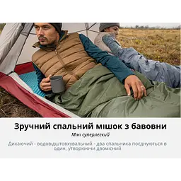 Спальний мішок Naturehike LW180 Mini NH21MSD04, лівий, XL, темно-зелений - мініатюра 7