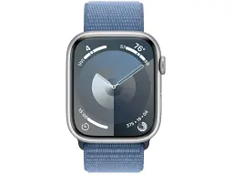 Смарт-годинник Apple Watch Series 9 GPS + Cellular 41mm Silver Alu. Case w. Winter Blue Sport Loop (MRHX3) - мініатюра 2