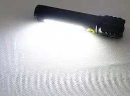 Світлодіодний ліхтар із боковим COB світильником USB зарядка ручний ліхтарик акумуляторний X-BALOG BL-C62 - мініатюра 6