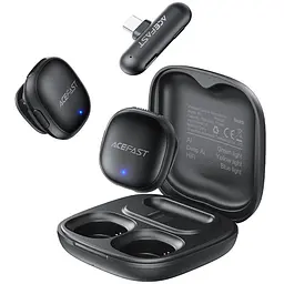 Петличний бездротовий мікрофон Acefast R1 Type-C Black - мініатюра 2