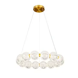 Підвісна LED-люстра з кулями для вітальні Levistella 7841030-15 AB бронза 30 Вт 560 мм
