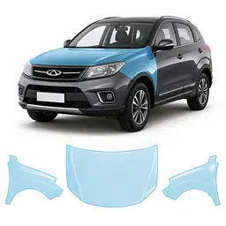 Антигравійна захисна бронеплівка за лекалами для Chery Tiggo 7 I 2016-2020 - капот і передні крила