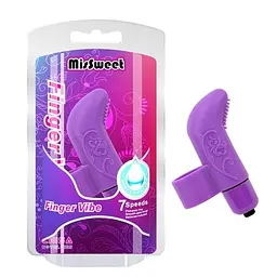 Вібратор Missweet Finger Vibe 7.4 см фіолетовий - мініатюра 2