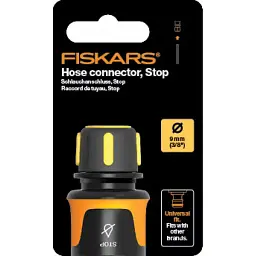 Конектор для шлангу Fiskars 9 мм 68 мм аквастоп (1027078) - мініатюра 2