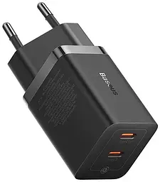 Зарядний пристрій Baseus GaN5 Pro 2*USB-C 40 W (CCGP180101) адаптер чорний - мініатюра 5
