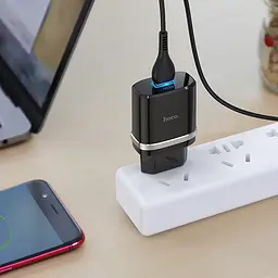 Адаптер мережевий HOCO Micro USB cable Smart FCP/AFC C12Q 18W набо білий - мініатюра 4