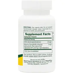 Стимулятор тестостерону NaturesPlus DHEA-25 with BioPerine 60 капсул - мініатюра 3