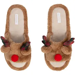 Капці домашні Ardesto Christmas 40/41 розмір коричневі (ART2540DB) - мініатюра 3