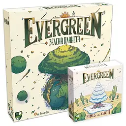 Настільна гра Games 7 Days Evergreen. Зелена планета з доповненням Сосни та кактуси (укр.) (EVG001UA+1)